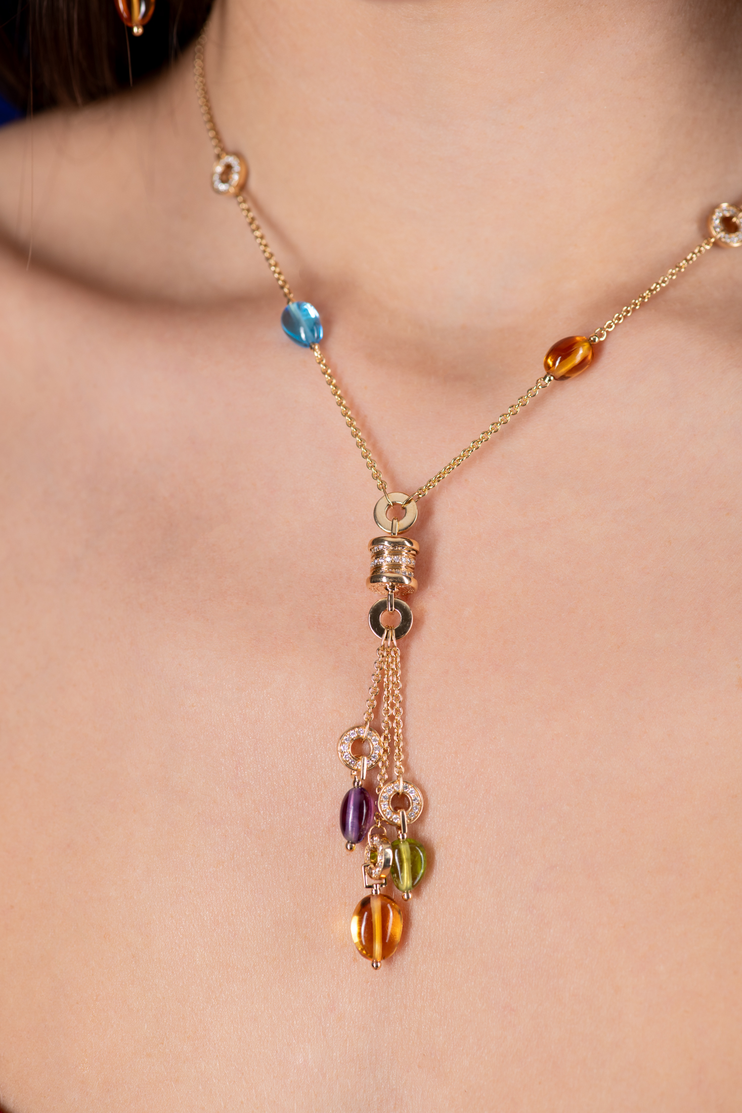 Колье Bvlgari B.zero1 Multi-Gemstone Yellow Gold CL854421