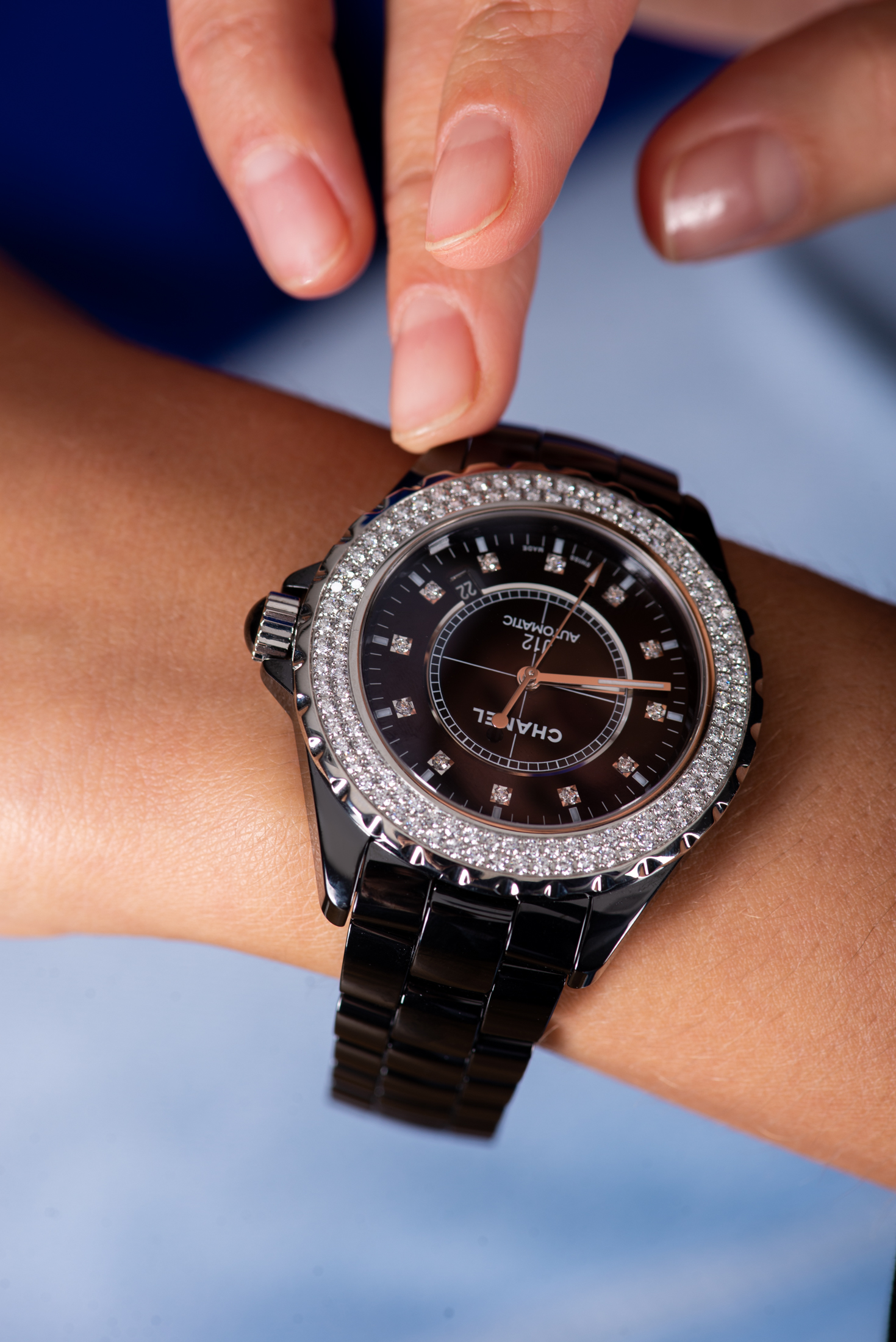 Купить Женские часы Chanel J12 Diamond White AAA кварцевые на керамическом  браслете с календарем даты цена 5400   Promua ID1867567244