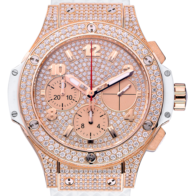 Hublot Big Bang 41 mm Rose Gold Diamond Dial 341.PE.9010.RW.1704 8555