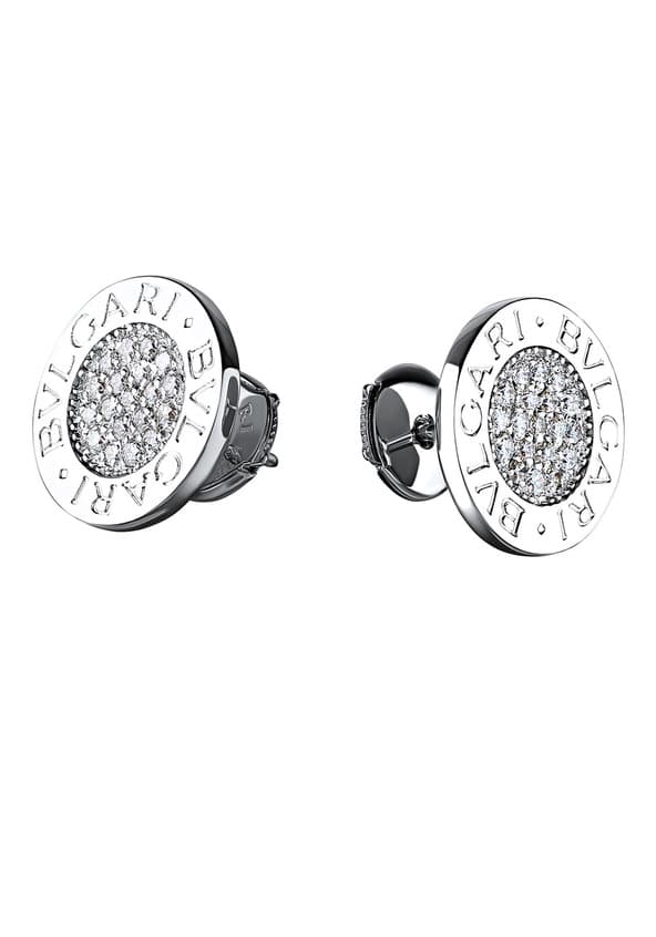 Bvlgari Bvlgari Stud Earrings White Gold Diamonds OR085827 12141