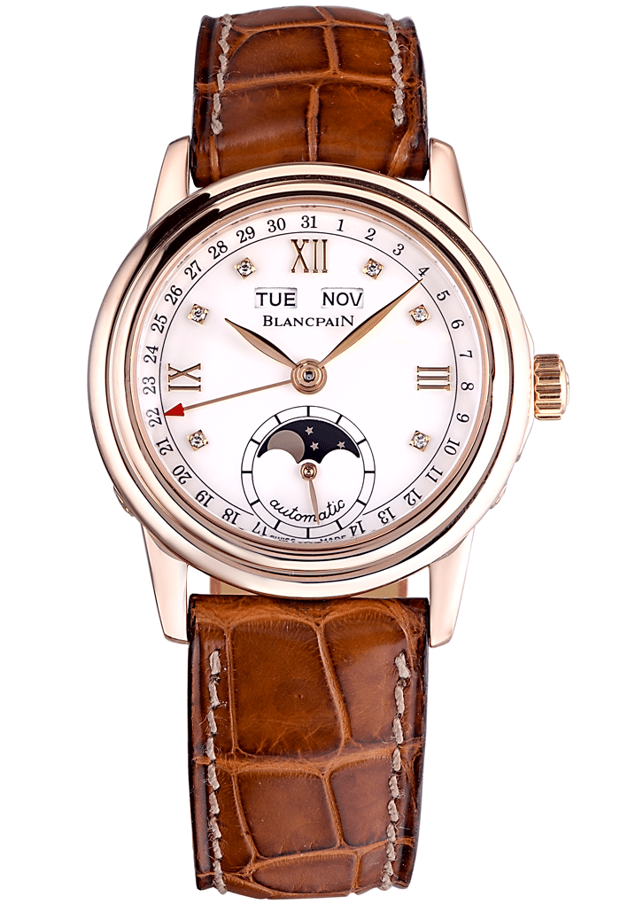 Blancpain Leman Ladies Moonphase Complete Calendar 34mm 2360 3691A 55