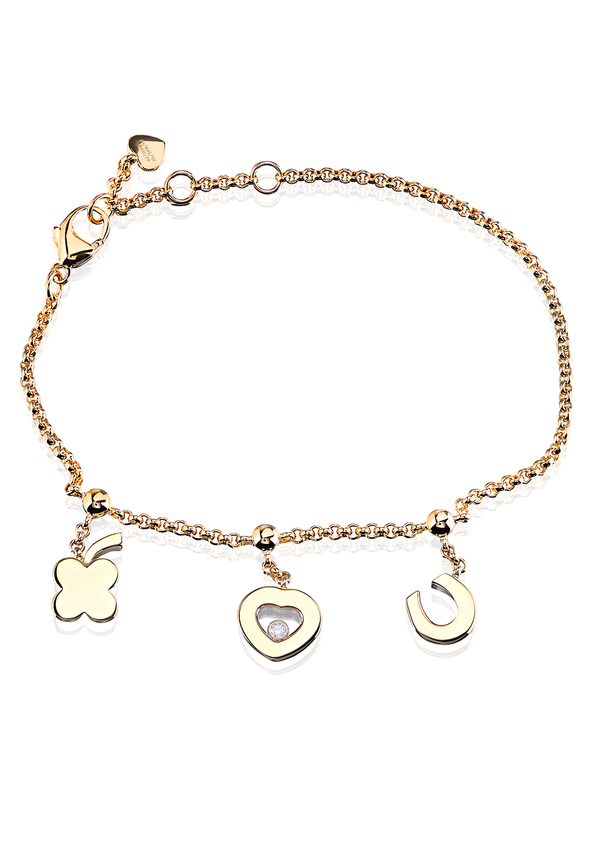 Chopard Happy Diamonds Charm Yellow Gold Bracelet 85 5811 01 13254