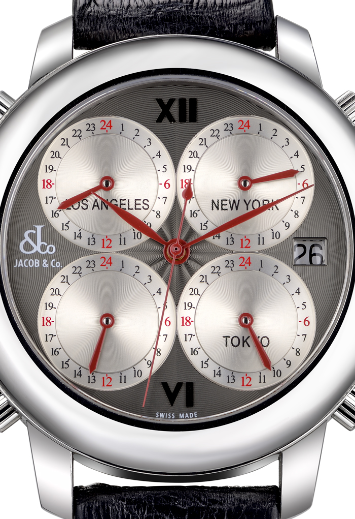 Jacob Co Jacob Co. Five Time Zone Automatic Watch H24SSG