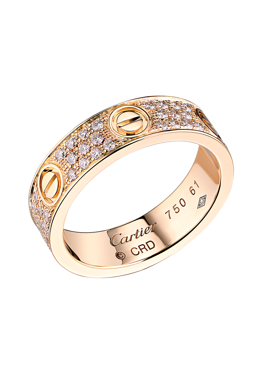 Кольцо Cartier Love Yellow Gold Diamonds Wedding Ring B4083300 (16098) купить в Москве, выгодная цена - ломбард на Кутузовском