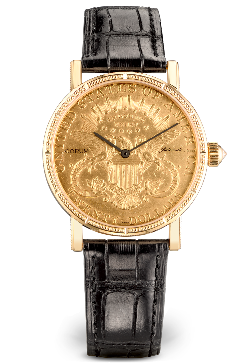 Corum twenty dollar gold coin top watch