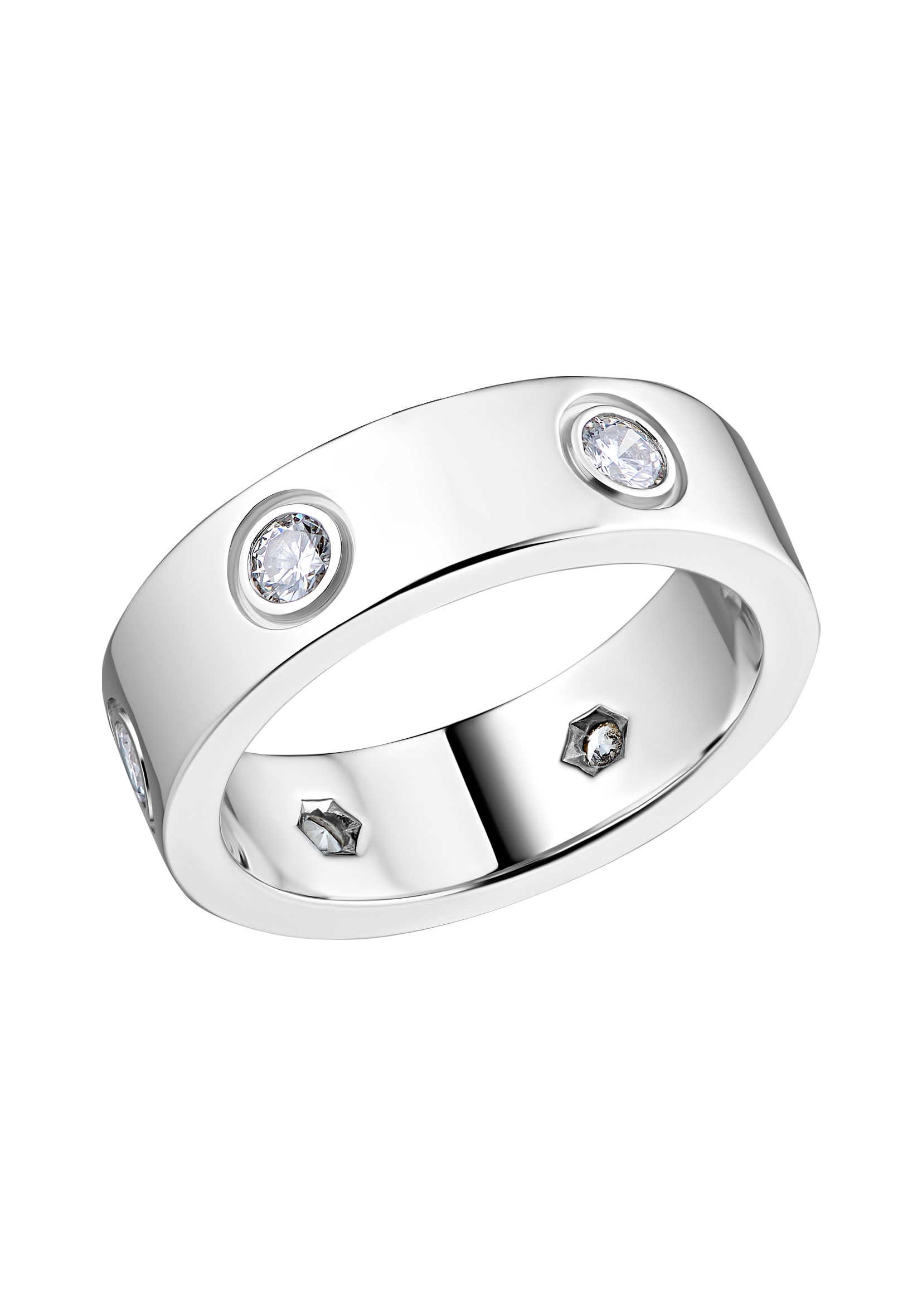 Cartier Love 6 Diamonds White Gold Ring B4097500 19311