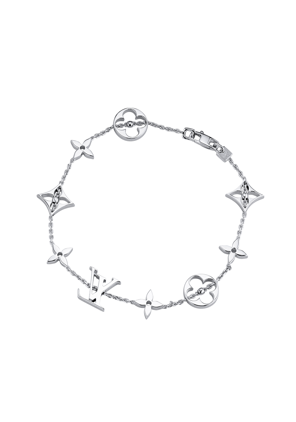 Louis Vuitton Idylle Blossom Monogram White Gold Bracelet 21599