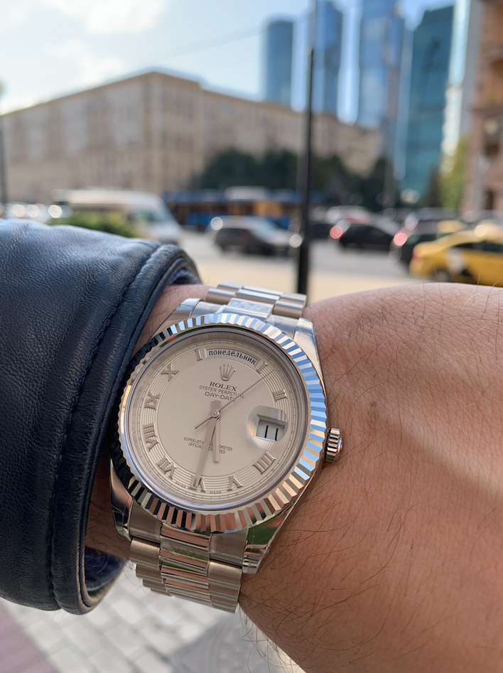 Rolex Day Date II 41mm Roman Dial White Gold 218239 21249