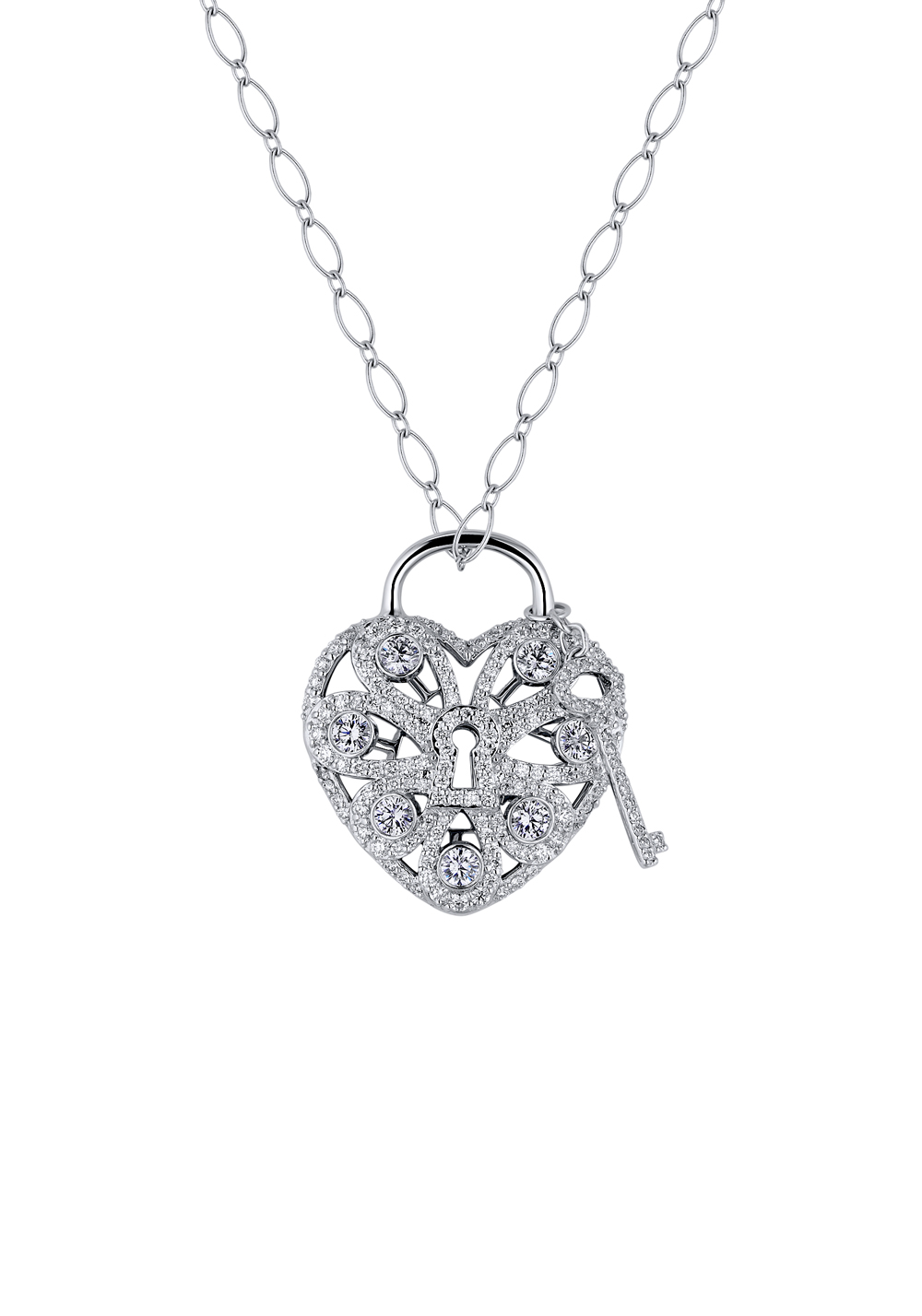 Tiffany Co Filigree Heart Key Pendant 22343