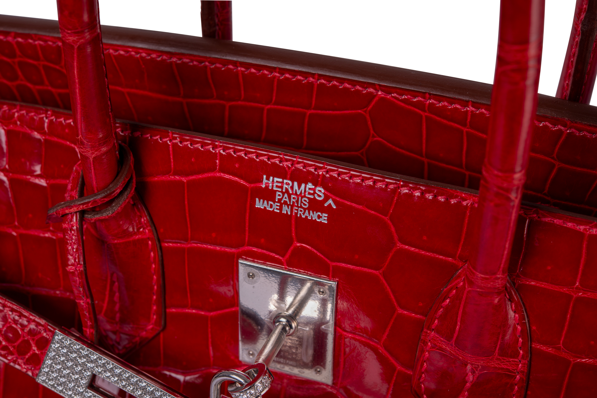 Hermes Birkin 35 Crocodile Porosus Lisse Fermoir Serti 23590