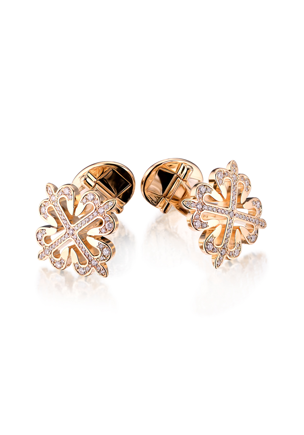 Patek Philippe Yellow Gold Diamonds Calatrava Cufflinks 205.9083J3 23575
