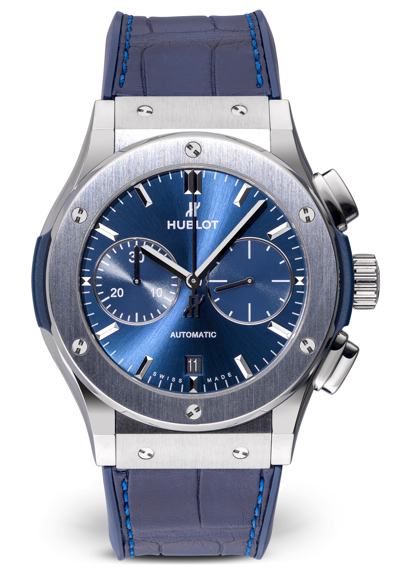 hublot blue chronograph
