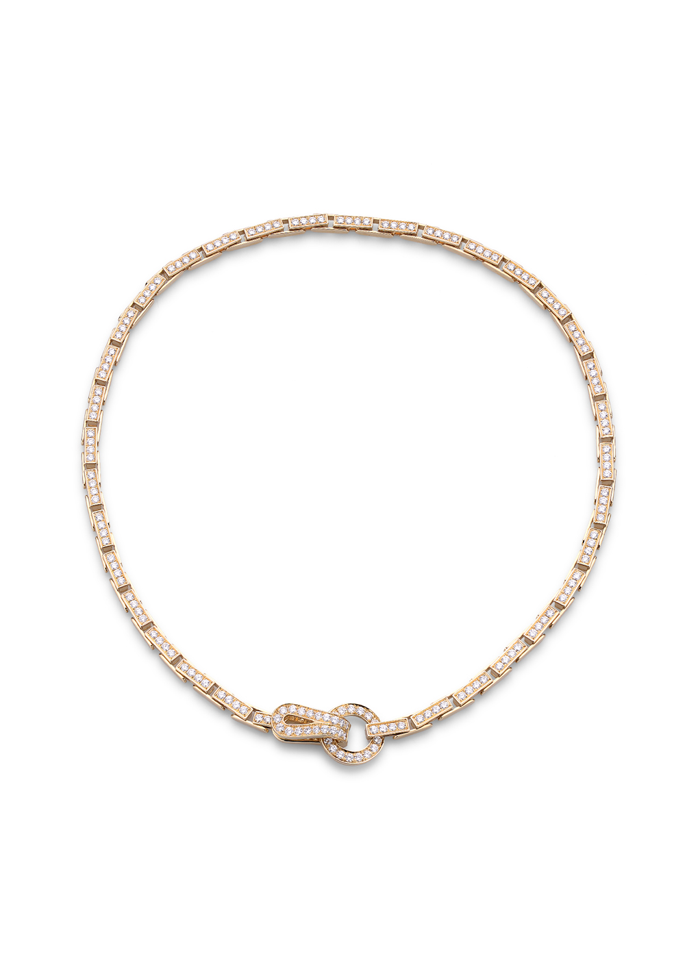 Cartier Agrafe Yellow Gold Diamonds Necklace N7024400 30505