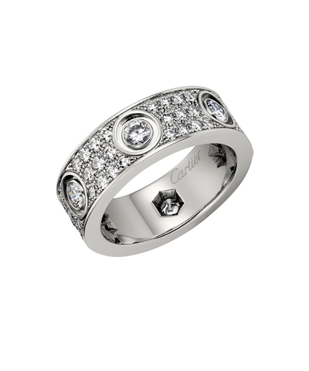 Cartier Love Diamond Paved White Gold Ring N4210400 31546