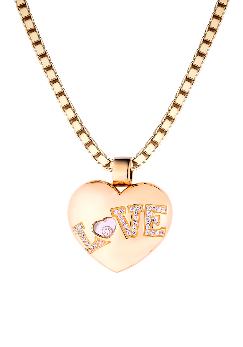 Chopard Happy Diamonds Heart Yellow Gold Necklace 79 2899 20 31724
