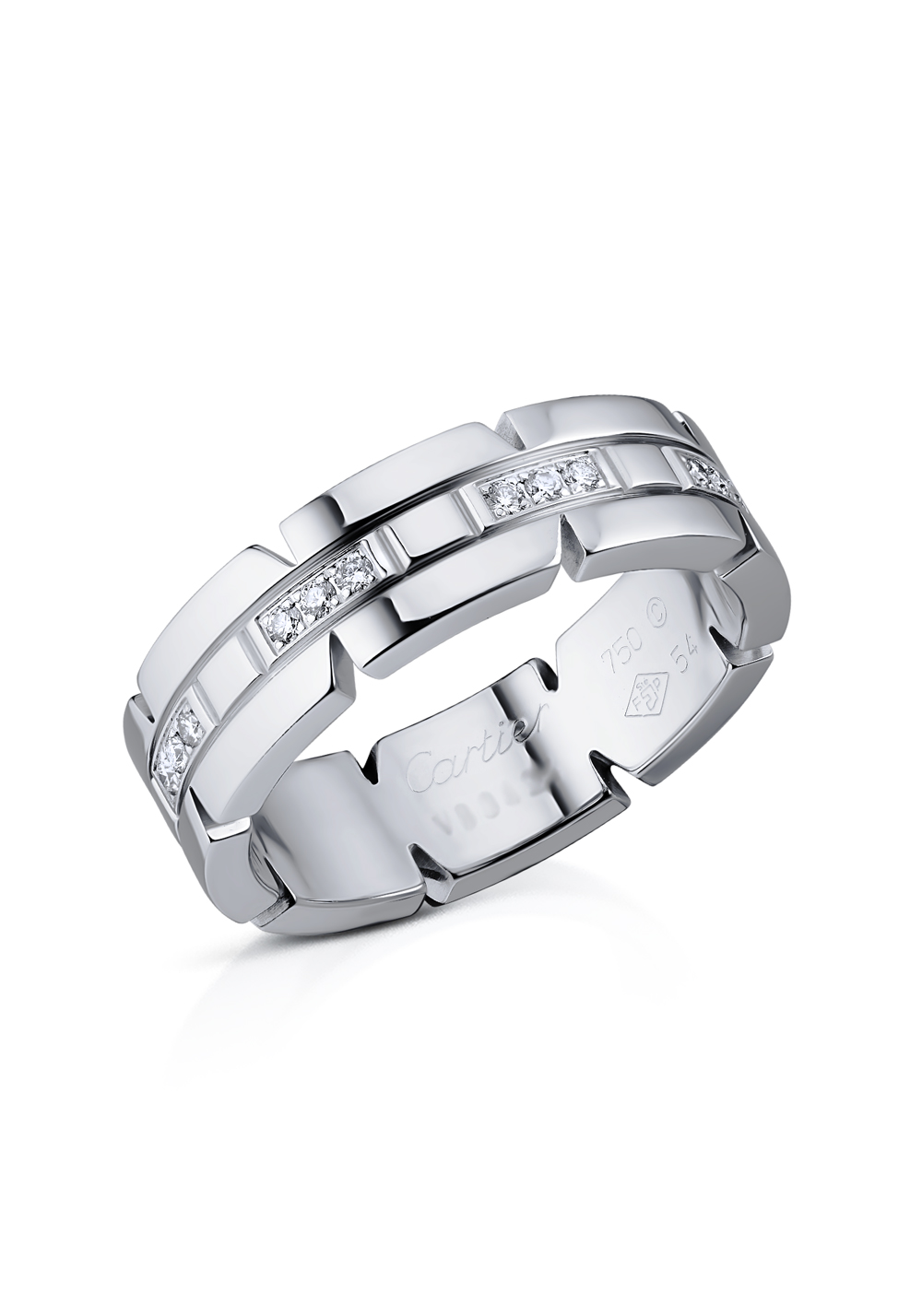 Кольцо Cartier Tank Francaise White 