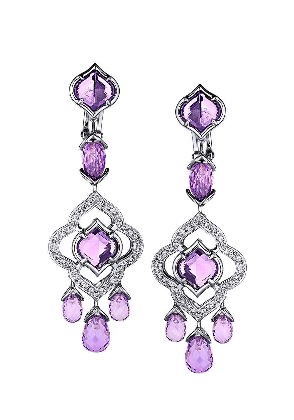 Chopard Imperiale Amethyst Diamonds Earrings 849723 1001 32268