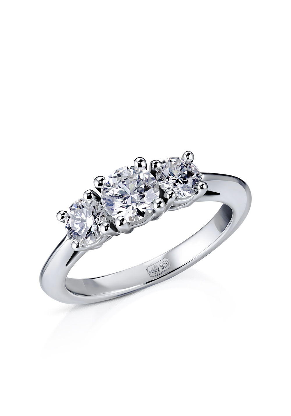 Tiffany and co three stone engagement ring on sale