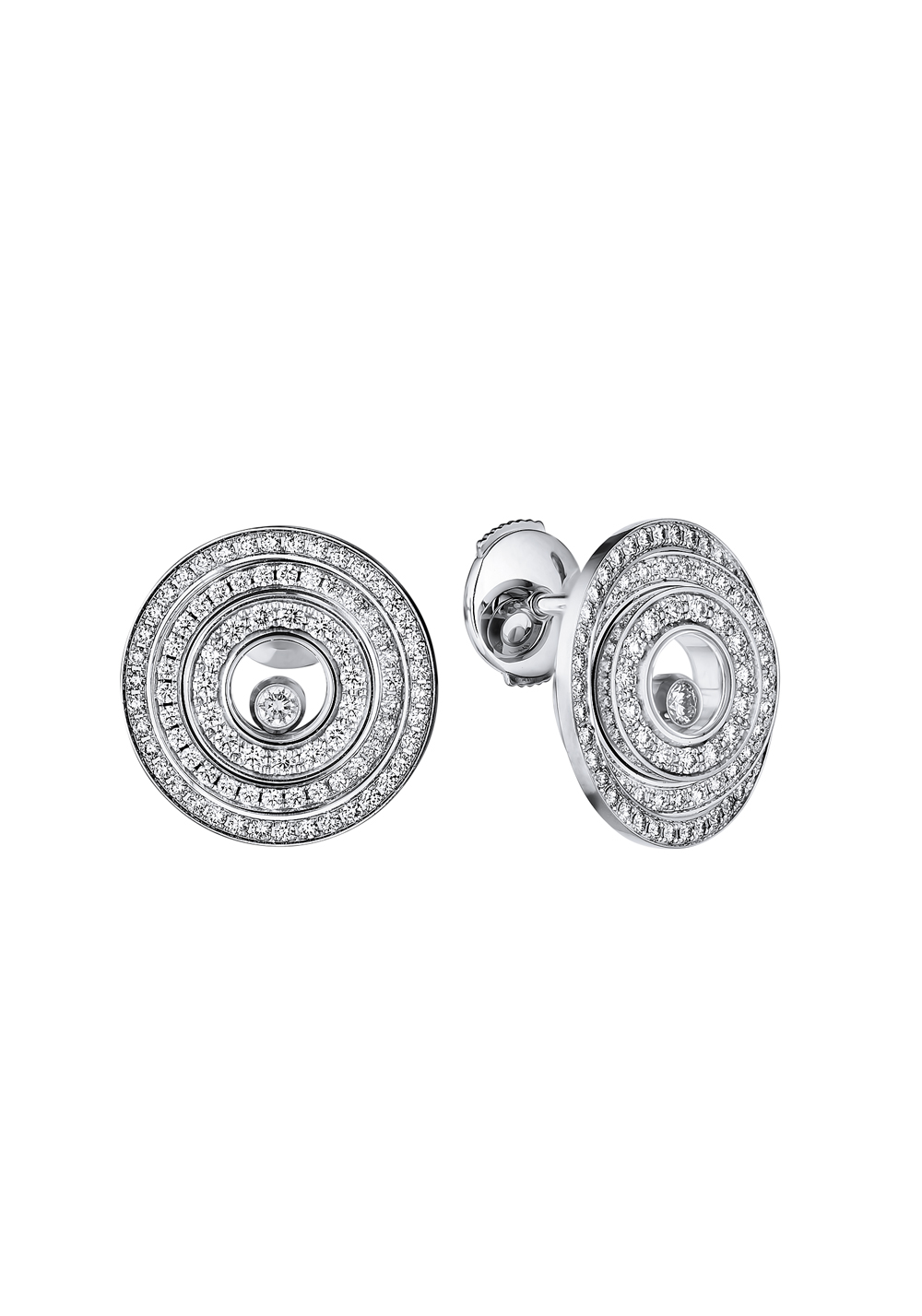 Chopard Happy Spirit White Gold Diamond Earrings 837700 34422