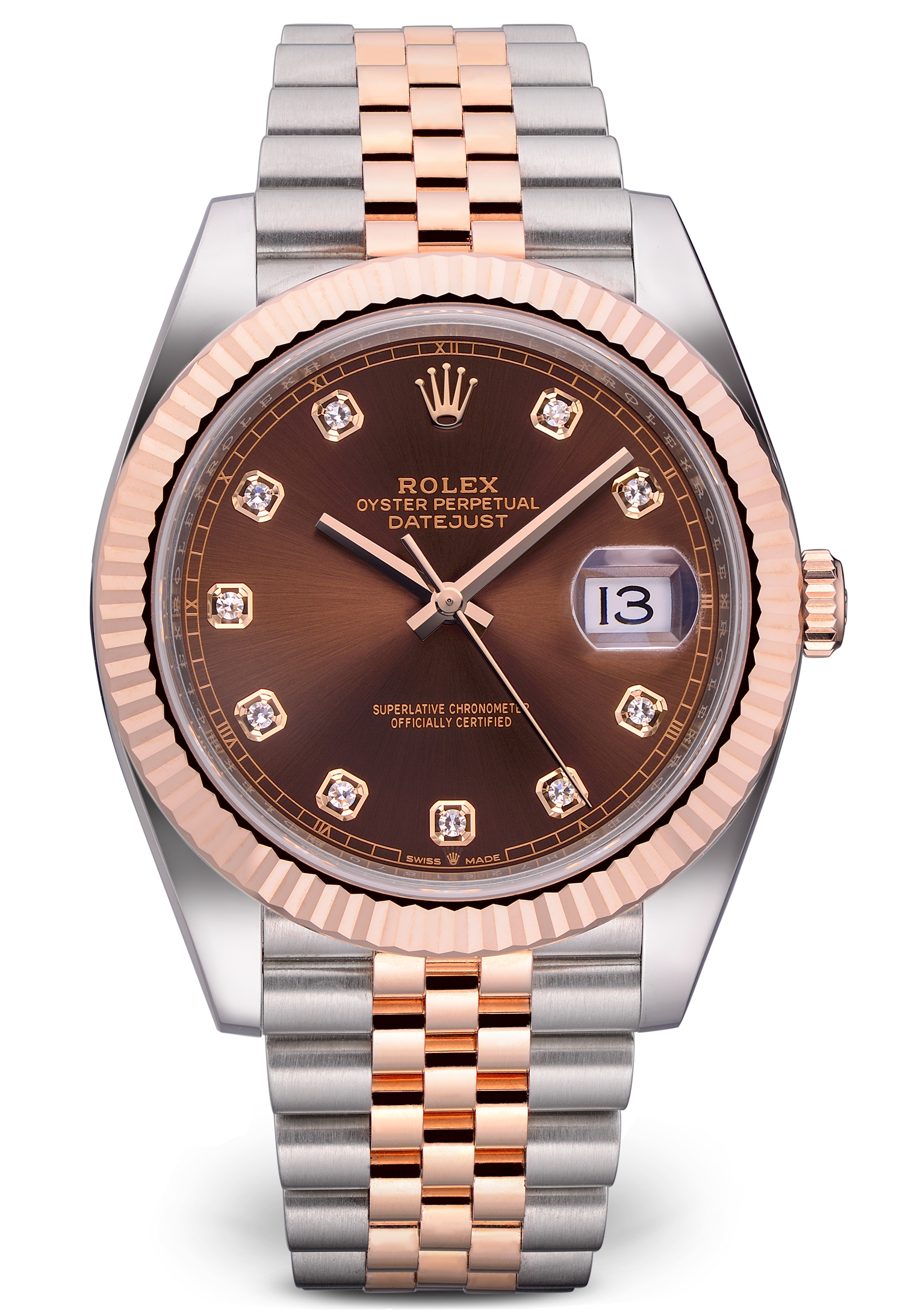 rolex datejust diamond gold