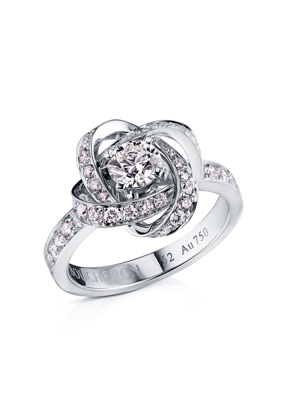 Boucheron Pivoine White Gold Diamonds 0 46 ct. Ring JSL00101 35659