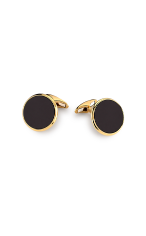 Запонки RalfDiamonds Yellow Gold Onyx Cufflinks (35893)