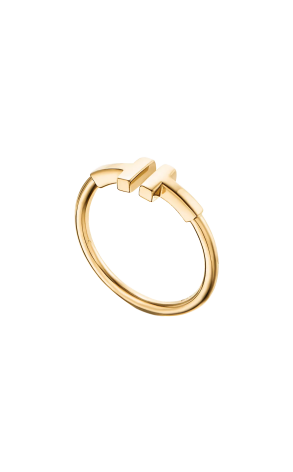 Кольцо Tiffany & Co T Wire Yellow Gold (SIZE 56) (43738)