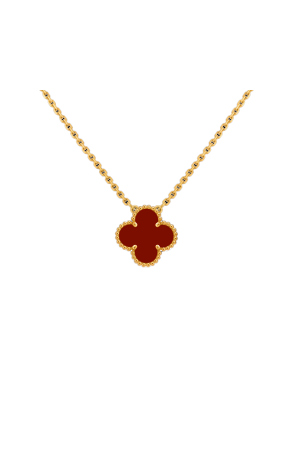 Подвеска Van Cleef & Arpels Vintage Alhambra yellow gold Carnelian VCARD38500 (41305)