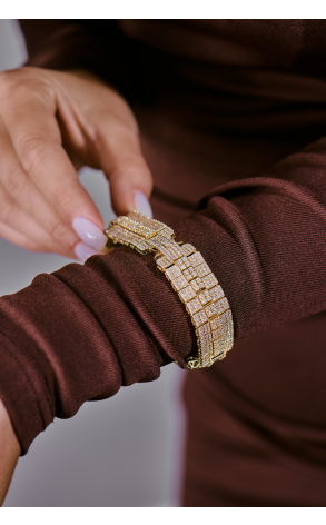 Браслет  15,0 ct Round Cut Diamonds & Yellow Gold (40814) №4