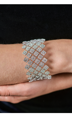 Браслет Maximilian Piece Unique 19,72 ct. Round Diamonds & White Gold (40697) №3