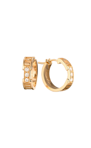 Серьги Tiffany & Co Atlas Rose Gold & Diamonds (37820)