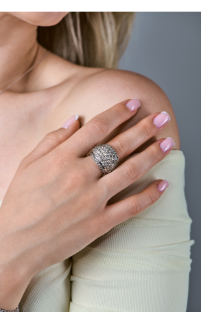 Кольцо  3,35 ct Round Cut Diamonds & White Gold (40604) №3