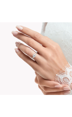 Кольцо GRAFF Flame 0,56 G/VVS1 Round Diamond Engagement Ring RPV01 (43586) №4