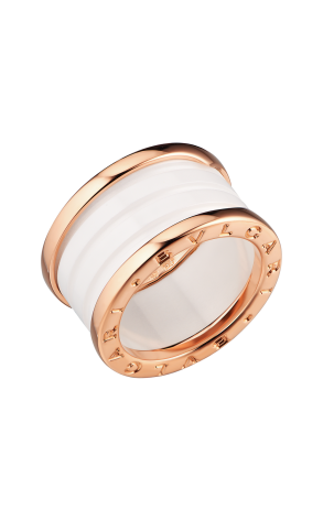 Кольцо Bvlgari B.Zero1 White Ceramic Four-Band (Size 61) 345830 (43252)