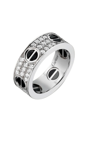 Кольцо Cartier Love Diamond-Paved Ceramic CRB4207653 (37377)