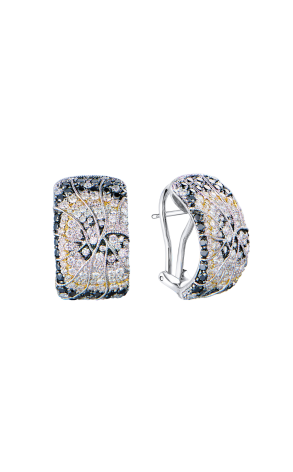 Серьги  White Gold & White & Black Diamonds (43336)