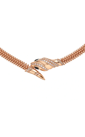 Колье Bvlgari Serpenti Collier Rose Gold set with pavé diamonds & black onyx (SIZE 38) 361720 (44014) №2