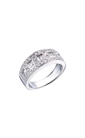 Кольцо  0,90 ct Baguette & Round Diamonds White Gold (40864)