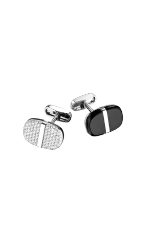 Запонки Jacob & Co Flip Cufflinks Diamond & Onyx (40988)