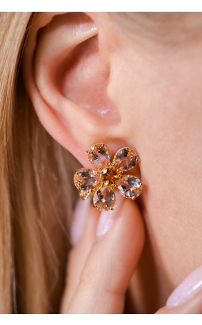 Серьги Dolce & Gabbana Rose Gold Quartz Spring Flower WEFI1GWMOR3 (37761) №2