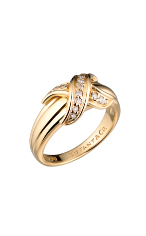 Кольцо Tiffany & Co "X" Signature Diamond Yellow Gold (36517)