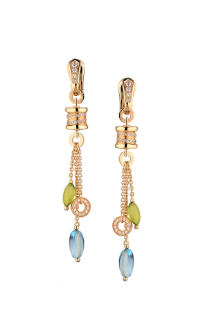 Серьги Bvlgari Multi-Gemstone B.Zero1 Yellow Gold (37321)