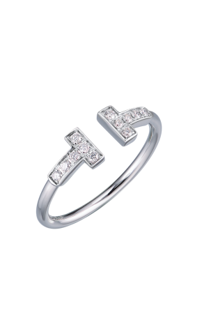 Кольцо Tiffany & Co T Wire Diamond in White Gold 60147226 (36680)