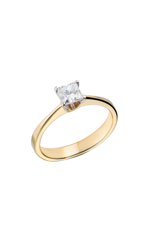 Кольцо  0,55 ct J/VS2 Princess Cut Diamond in Yellow Gold (43800)