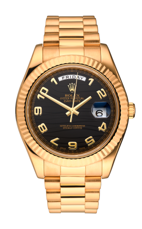 Часы Rolex Day-Date II 41mm Yellow Gold Wave Arabic Dial 218238 (37267)