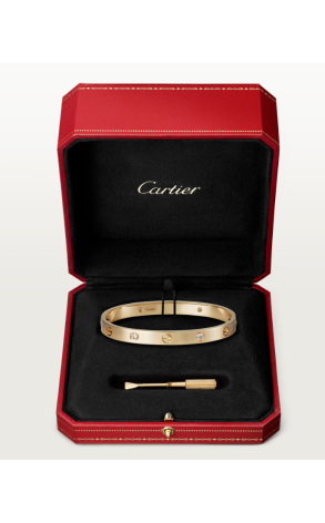Браслет Cartier Love 4 Diamonds Yellow Gold CRB6070015 (37003) №2