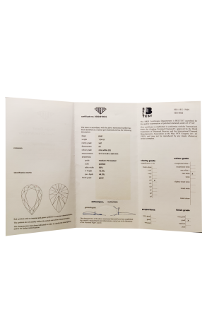 Подвеска HRD Antwerp 1,34 сt G/VS2 Pear Brilliant (37566) №2