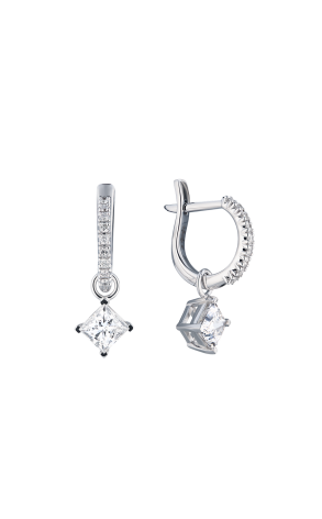 Серьги Albedo 0.70 ct E/VS1 - 0.70 ct E/VS2 Square Brilliant (37864)