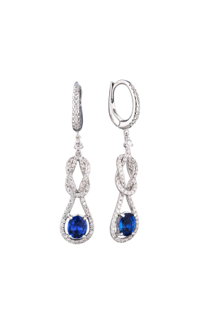 Серьги Crivelli Diamonds & Sapphires & White Gold (40475)
