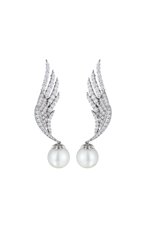 Серьги Asuka Hamana 10,30 - 10,50 mm Pearl & 2,35 ct Round Cut Diamonds (41352)